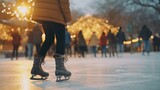 ice skating on a cold day generative ai