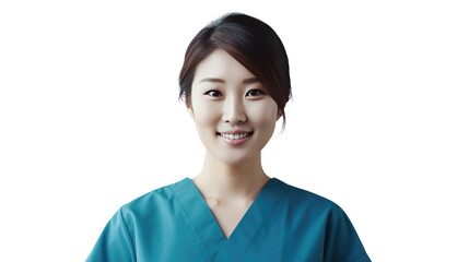 Canvas Print - Portrait of a young Asian female nurse