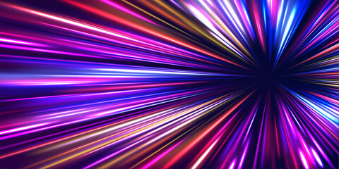 Wall Mural - lines in the shape of a comet against a dark background. illustration of high speed concept. motion 