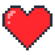 © David - red heart pixel art