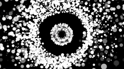 Wall Mural - Abstract Background Black And White Bubbling Circles 11