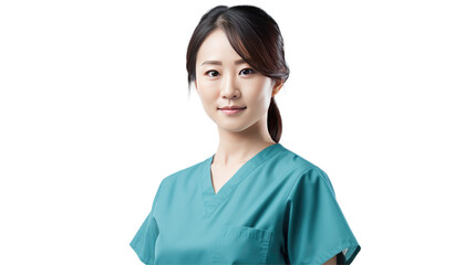 Canvas Print - rtrait of a young Asian female nurse