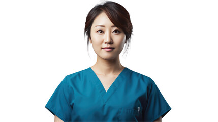 Canvas Print - Portrait of a young Asian female nurse