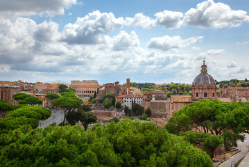 Wall Mural - View of Rome from the Palazzo Vittoriano