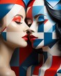 © Envision - Vibrant hues of lipstick adorn their playful cartoon expressions, as they boldly embrace the latest fashion trends with confidence and flair