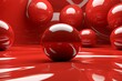 © Lando - 3D red sphere in front. Generative AI