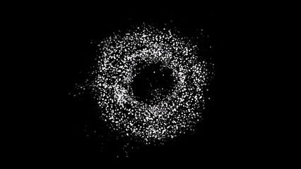 Wall Mural - Abstract Background Black And White Bubbling Circles 3