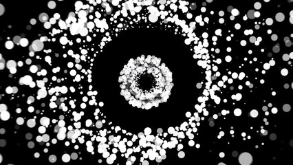 Wall Mural - Abstract Background Black And White Bubbling Circles 1