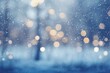 A wintery background with blurry, sparkling lights. Generative AI