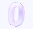 © Mariya - zero number with colorful gradient and glass material. 3d rendering illustration for graphic design, presentation or background