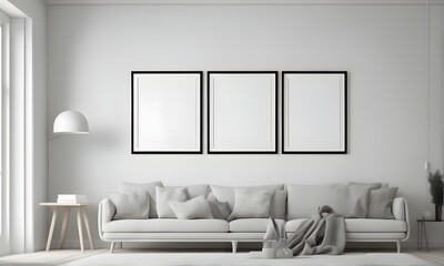 Wall Mural - Interior frame mockup for posters