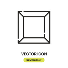 Leinwandbilder - Frame icon vector. Linear-style sign for mobile concept and web design. Frame symbol illustration. Pixel vector graphics - Vector.