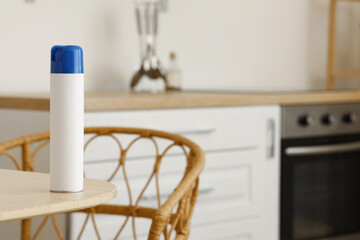 Sticker - Air freshener on dining table in kitchen, closeup