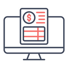 Sticker - Online Invoice Icon