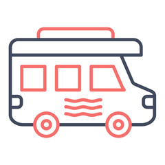 Canvas Print - Camper Van Icon