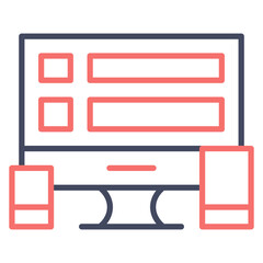 Wall Mural - responsive design icon