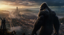 Huge Gorilla Will Destroy The City Created With Generative AI Technology
