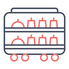 Wall Mural - Airplane Food Trolley Icon