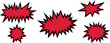 Set of red starburst. sale sticker. Red price tag. Price sticker. retro stars. sale or discount stickers, sunburst badges, Offer badge set, shopping labels