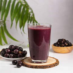 Wall Mural - acai juice in a glass cup