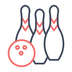 Canvas Print - Bowling Icon