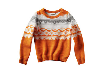 Wall Mural - Orange sweater with a pattern