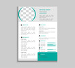 Clean modern design template of resume or CV, vector illustration, Professional Resume, CV Template Design,