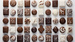 diferentes tipos de bombones de chocolate