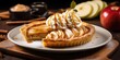An elegant swirl of brandyinfused er adorning a slice of warm apple tart. As the er melts into the flaky pastry, it blends with the sweet, tart apples and creates a harmonious balance of