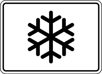 Wall Mural - Warning Safety Label Freezing Hazard or Frostbite Symbol