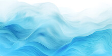 Abstract Water Ocean Wave, Blue, Aqua, Teal Texture. Blue And White Water Wave Background For Ocean Wave Abstract. Wavy Aquamarine Backdrop With White On Top For Copy Space, Graphic Resource Banner