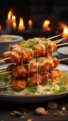 Wall Mural - Fried skewers UHD wallpaper