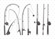 Fishing Rod Clipart SVG Cut File | Fishing Rod Svg | Fishing Pole Svg | Fishing Hook Svg | Bundle | Eps | Dxf | Png