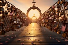 Love Locks On Bridge - Symbol Of Eternal Love And Commitmen