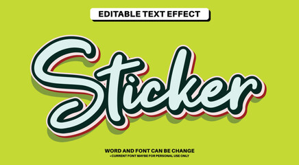 Fully Editable Text Effect Simple - Sticker