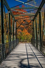 Canvas Print - autumn bridge