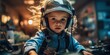© FrankBoston - kid envisioning a future career as a firefighter, generative ai