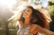 © AspctStyle - Portrait of beautiful young woman dancing outdoor enjoying nature