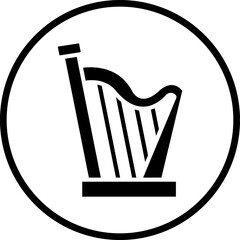 Poster - Vector Design Harp Icon Style