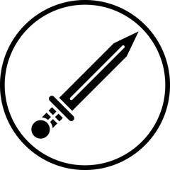 Sticker - Vector Design Sword Icon Style