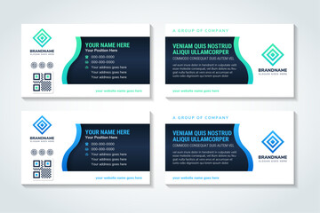 Wall Mural - collection of abstract professional and designer business card template or visiting card. horizontal
