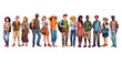© bird_saranyoo - Collection of happy students of various nationalities on transparent background.
