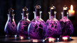 Flask purple smoke bottle chemist