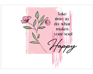 flower design vector and slogan