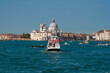 The Church of Santissimo Redentore, or Holy Redeemer, seen from Giudecca Canal at Venice