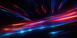Fototapeta Desenie - Mesmerizing glow from crisscrossing neon lights.