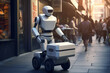 Delivery by mobile robot courier