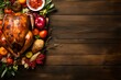 Thanksgiving-Freuden: Leckeres Festessen mit Truthahn und reichhaltigem Tisch