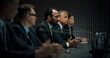 © Gorodenkoff - Middle Eastern Male Head Of Political Delegation Speaking At International Economic Forum Press Conference. High-Profile Politician Reporting On Successful Agreements. Diverse Delegates Listening.