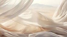 Image Of White Sheer Curtains Billowing In The Breeze.